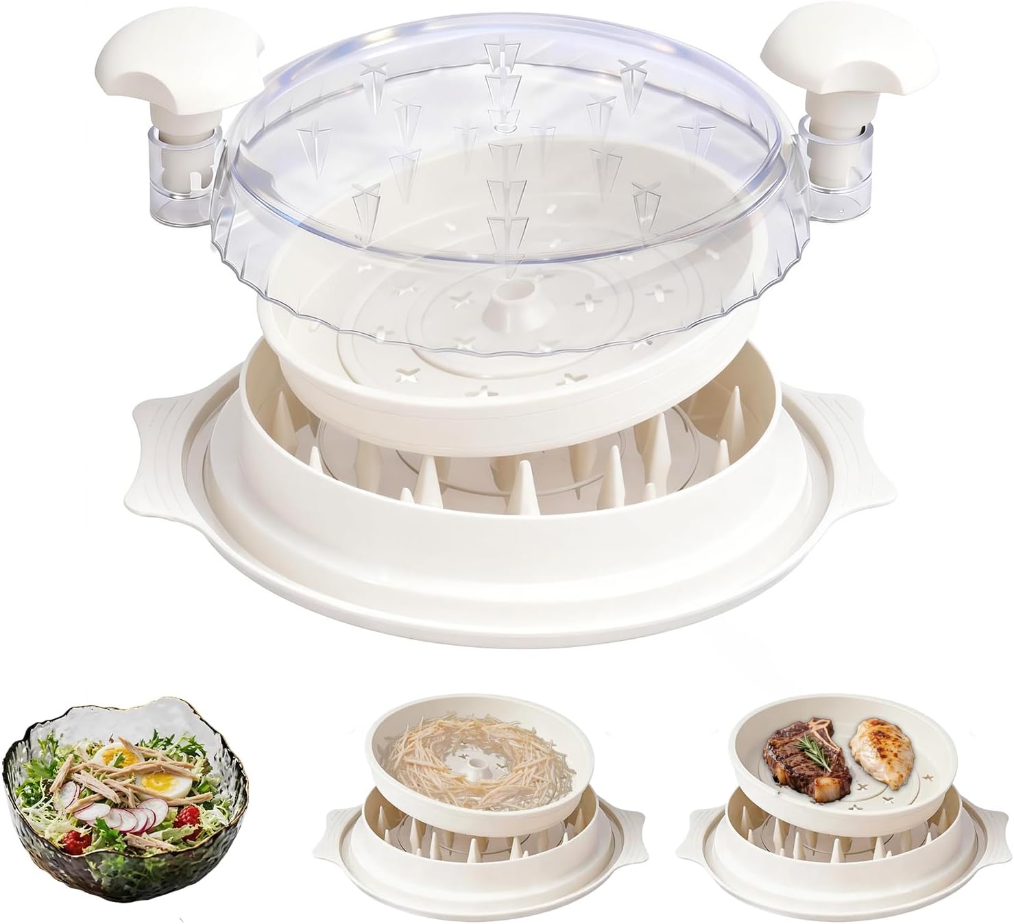 Chicken Shredder Tool Twist, 10.8" Large Chicken Breast Shredder