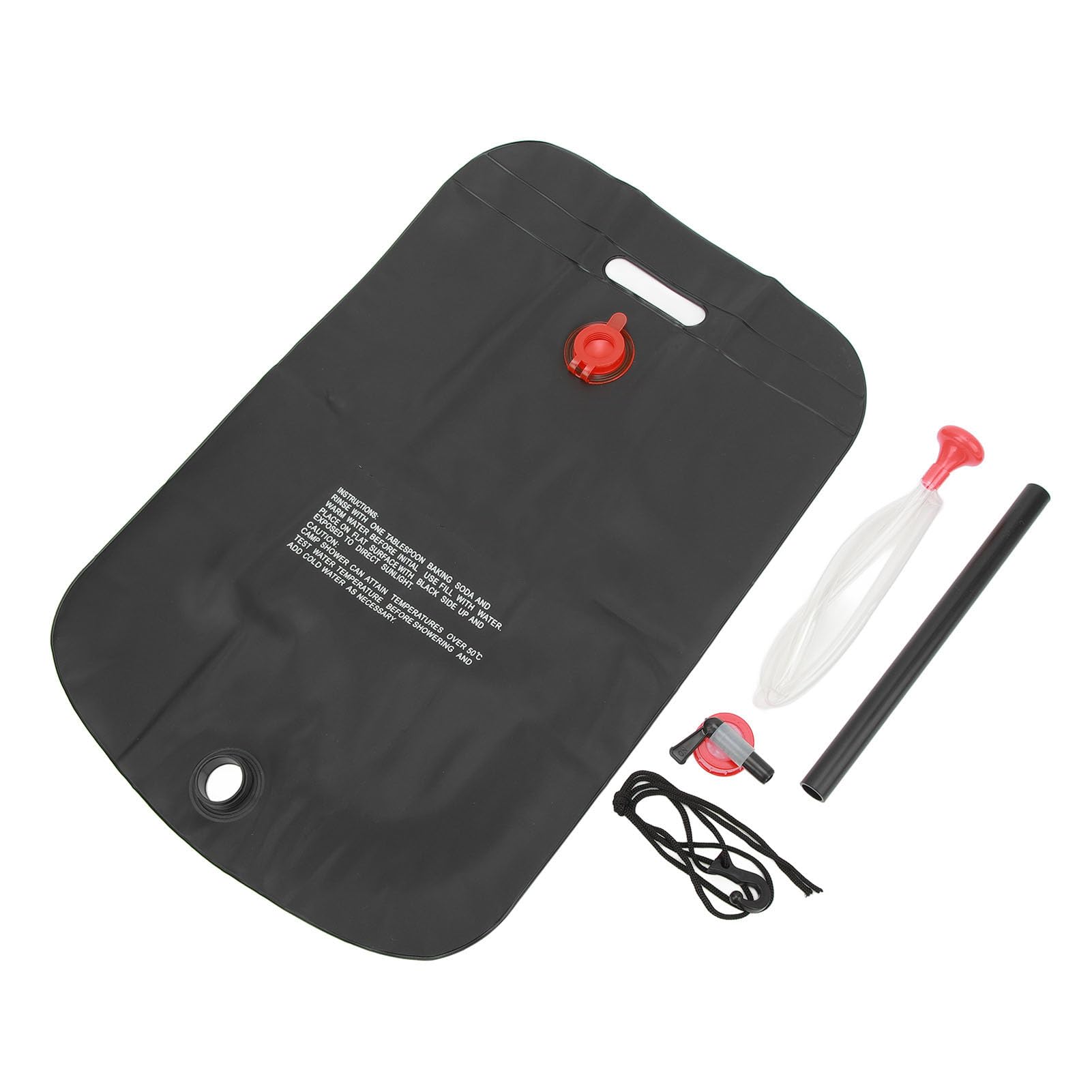 Gavigain 20L Solar Shower Bag Portable Outdoor Shower with Adjustable Water Flows, Leak Proof Design, Ideal for Camping, Beach Trips, Hiking