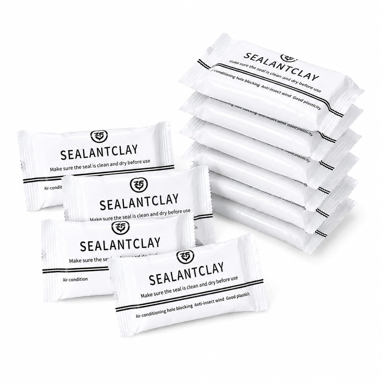 12 Pack Waterproof Sealant Mastic Air Conditioning Duct Seal White Moldable Putty Air Conditioner Hole Mastic Sealant Quick Mending Mud for Pipe Connection Air Conditioning Wall Hole 30g/Pack (12)