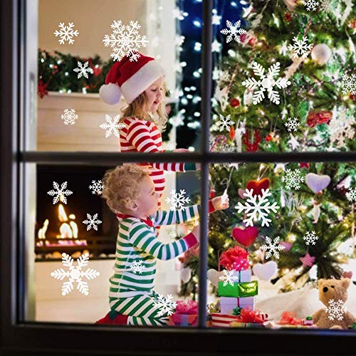 Hengliwang-Christmas-Snowflake-Stickers-108Pcs-Reusable-Christmas-Window-Stickers-Static-Self-Clings-PVC-Snowflakes-Window-Clings-for-Thanksgiving-Xmas-Winter-Decorations-Party-Supplies-Ornaments