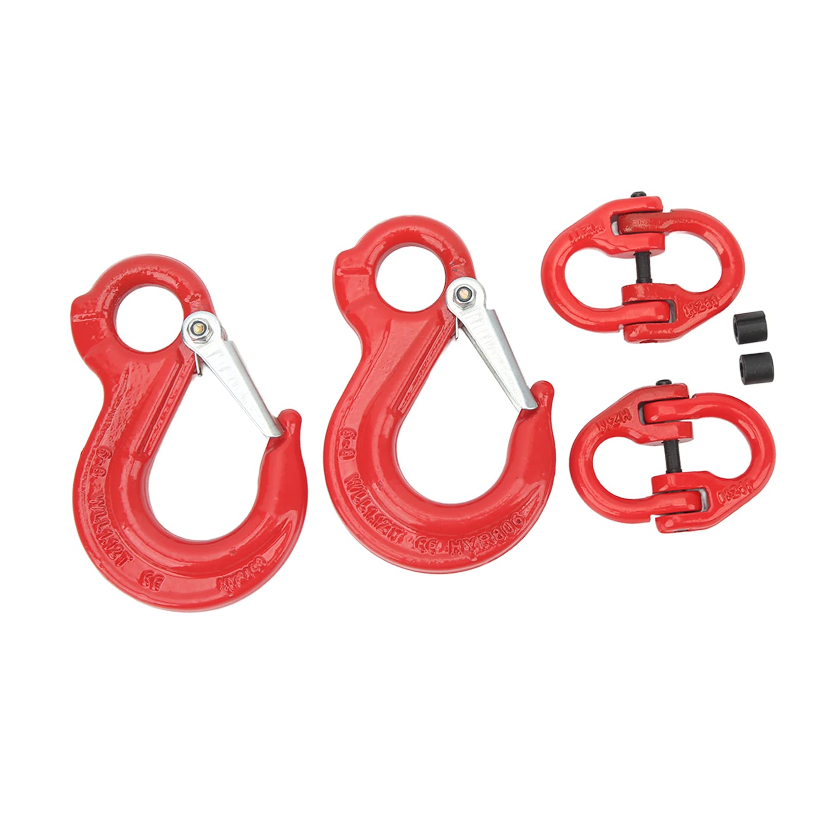 2 Set Crane Hook, 1.12T Bearing Heavy Duty Lifting Slip Hook, for Trailer Port Construction, with Red Paint Treatment, for Electric Hoisting