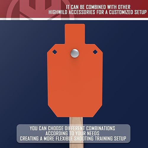 Miniatura 2 de KNINE OUTDOORS AR500 Steel Target for Shooting, 12 inch Thick Metal Target, Silhouette Metal Gong Target, Neon Orange Color