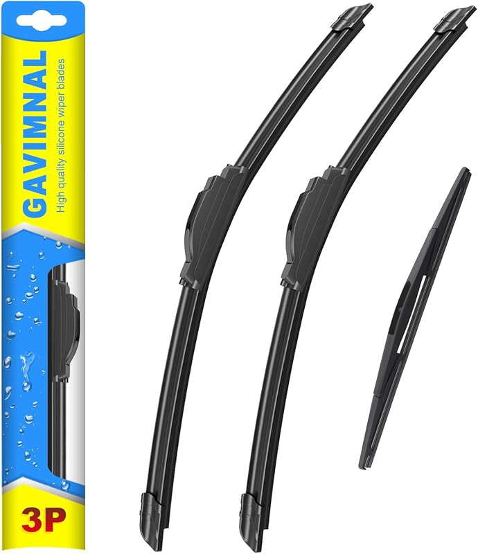 Palhetas de limpador de para-brisa de silicone Gavimnal para Honda Element 2003–2011 – Conjunto com 3