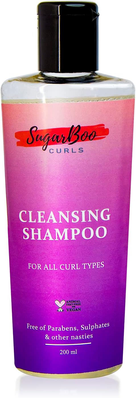 Cleansing Shampoo (200ml) for Dry, Frizzy, Wavy, Curly Hair. Vegan & CG Friendly. No Parabens, Sulphates & Other Nasties.