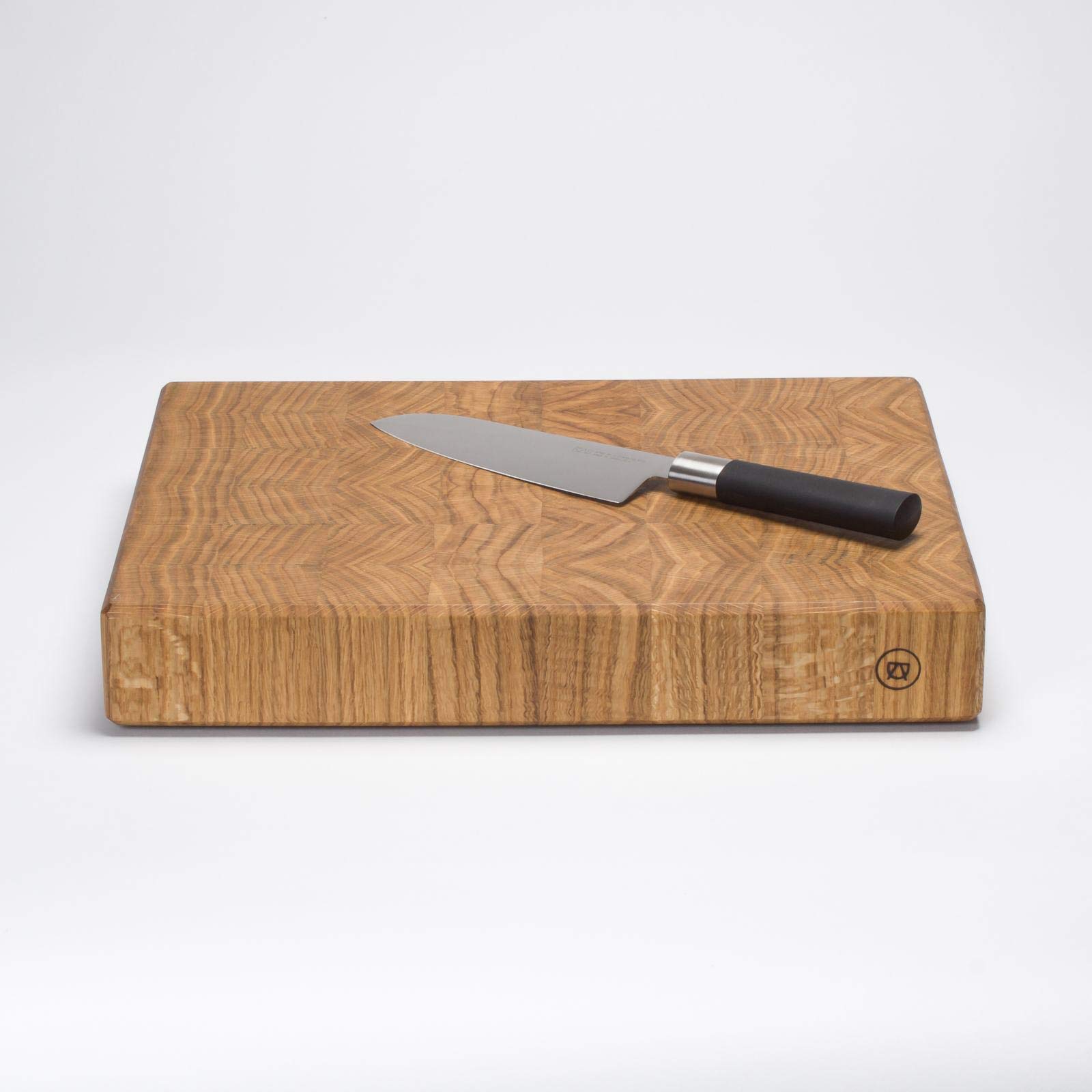 Hackblock Hannibal - aus Eichenholz, Stirnholz - 44 cm x 32 cm x 6 cm (LxBxH) - Massivholz Schneidebrett