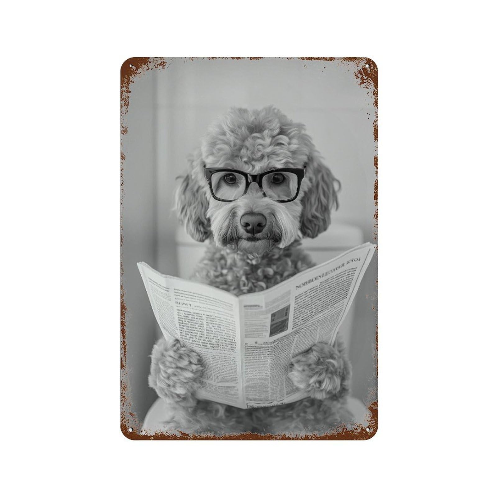 xiaoxiaoshen Goldendoodle Bathroom Wall Art Wall Decor Art Metal Tin Poster Modern Home Decor Art Home Bar Shop Decorations Vintage Sign 30x20cm