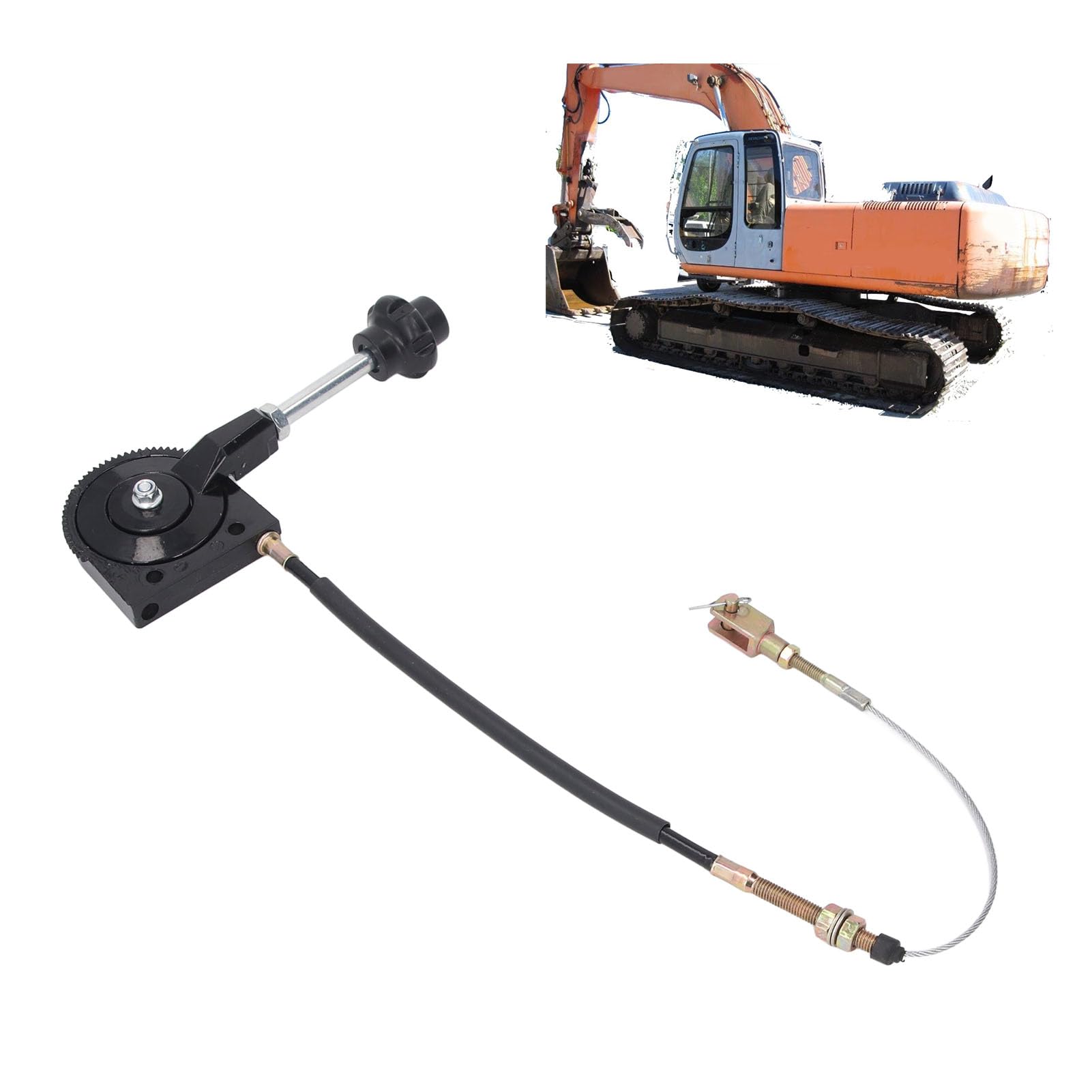 Bagger-Drossel Klappens Teuerung Kabel, Bagger-Drossel Kabel, PU-Edelstahl-Manuelle Drossel Klappens Teuer Leitung Beschleuniger Kabel, Ersatz für EX230 EX230 Bagger Mischer (0,6 m)