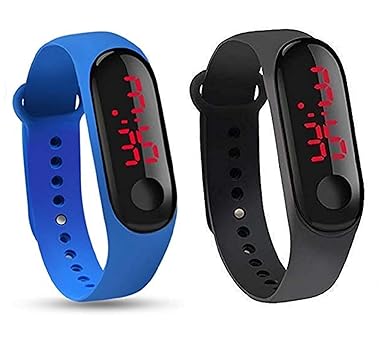 HILY - LED Digital Silicone Bracelet Watch forKids Boys & Girl