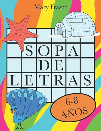 Sopa de Letras Niños 6-8 años. Juegos educativos, Pasatiempos y Puzzles de letras | Actividades para vacaciones y Tiempo Libre