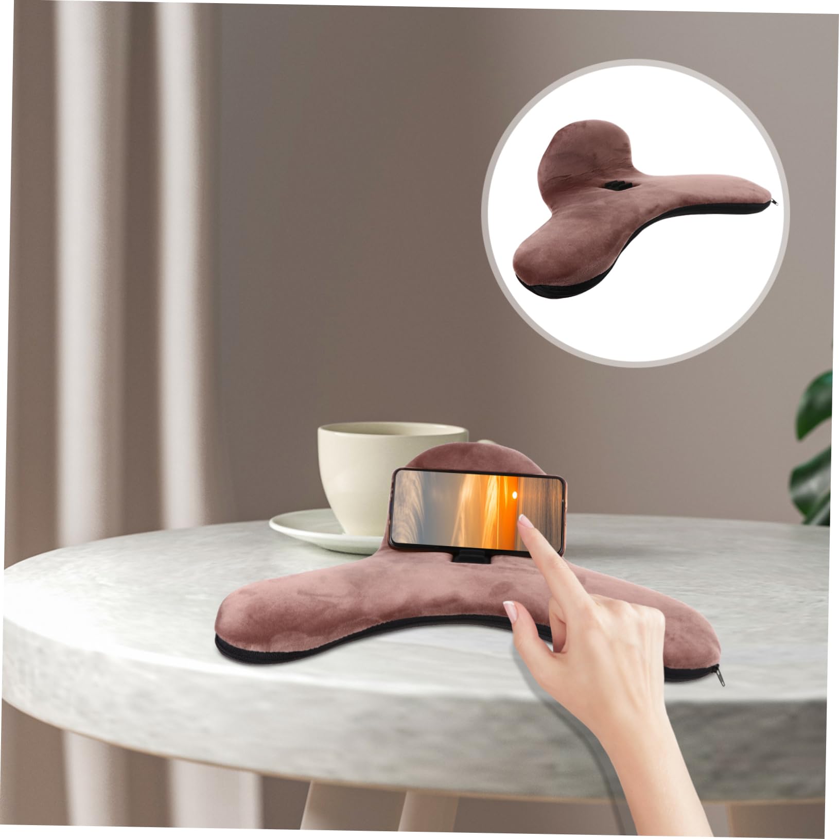 1pezzi Cuscino Porta Tablet e Telefono Supporto Multi-angolo Leggero e Resistente Per Lettura e Intrattenimento Con Copertura Lavabile e Design Ergonomico Per Relax e Comodità