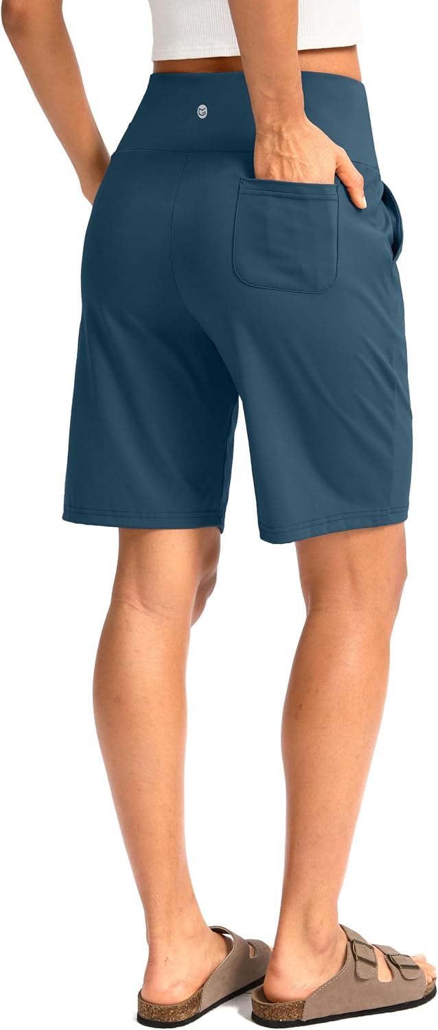 G Gradual Women's Bermuda Long Shorts with Pockets 9"/7"/5" High Waisted Shorts for Women Walking Athletic Workout thumbnail