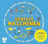 Das XXL-Entdecker-Set – Geniale Maschinen – Mit 10 Modellen zum Selberbauen, Sachbuch, Experimenten und cooler Robotertechnik: Modelle im Set: ... Hydraulik-Zange, Lochkarten, Pantograph