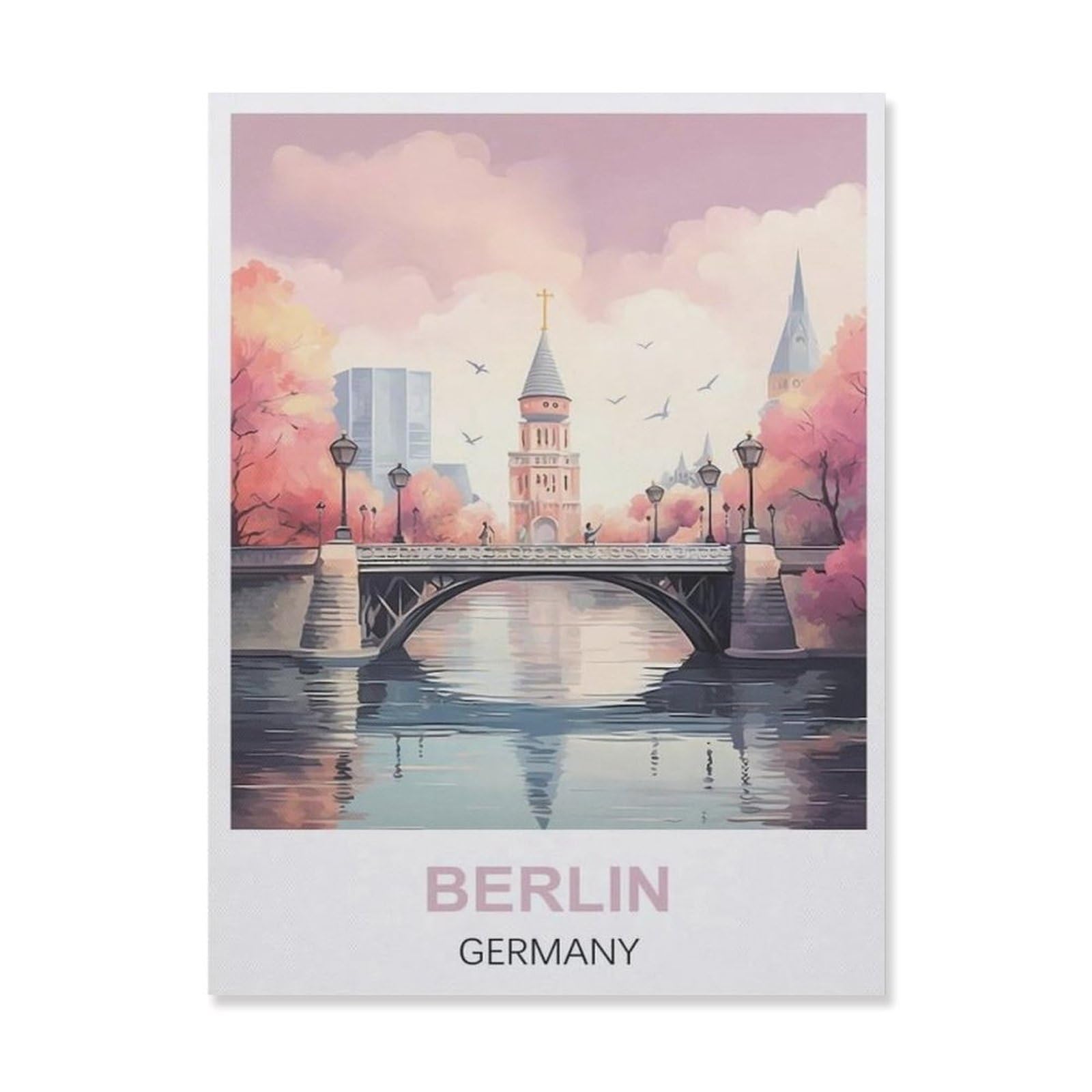 Funny Metal Tin Signs，Berlin Germany(20x30cm）