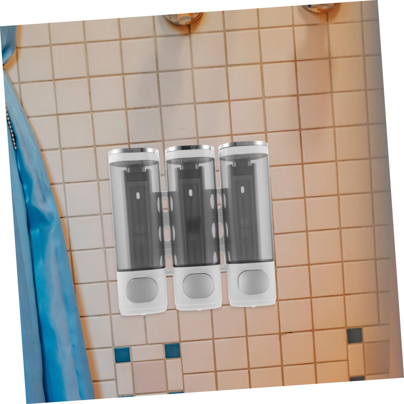 Dispensador de Jabón de Pared para Baño de 3 Cámaras Abs