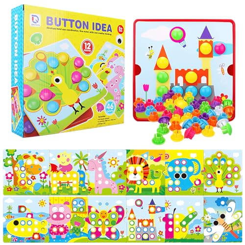 VOSSOT Mosaik Steckspiel für Kinder, Early Pädagogische Farbe...