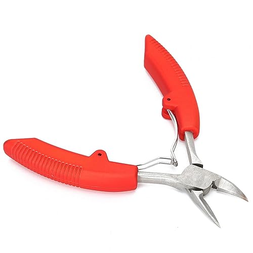 Miniatura 6 de Herramienta de pedicura Alicates de uñas, tijeras profesionales para cutículas, para uñas de los pies encarnadas gruesas (rojo)