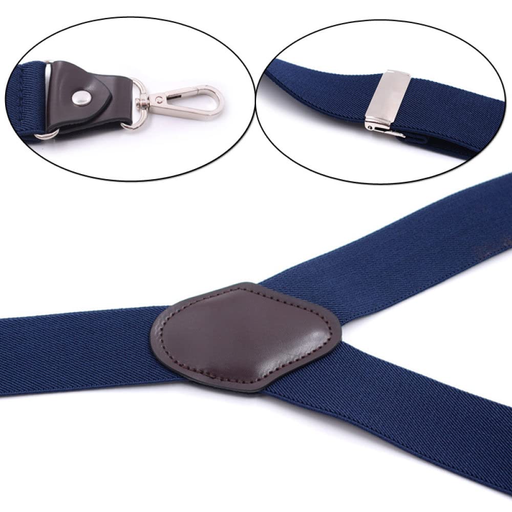 szelki, 3,5 * 125 cm Modne szelki Skórzane 4 klipsy Brace Męskie Vintage Casual Wedding Party Spodnie Pasek Prezent dla męża