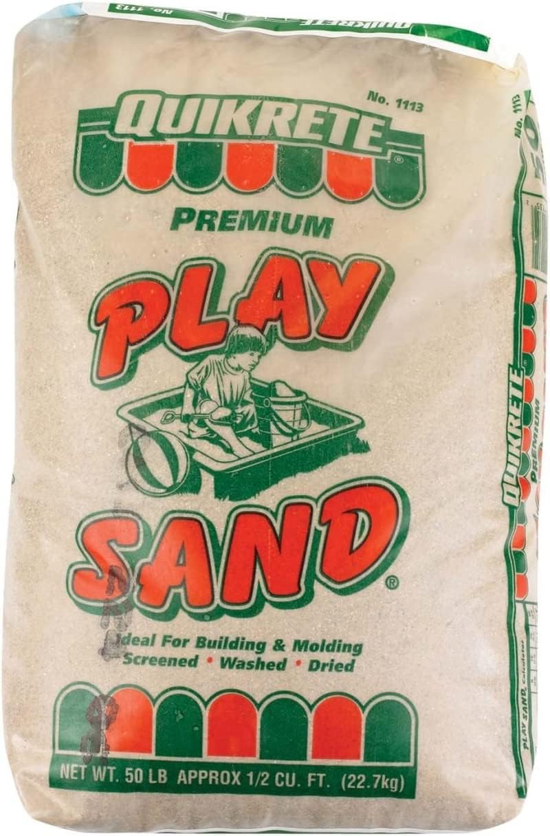 Quikrete Sandbox Play Sand – Outdoor Kids Filtered Playsand for Sand Box – Screened, Washed and Dried Tan Color - 50 Pounds : Toys & Games