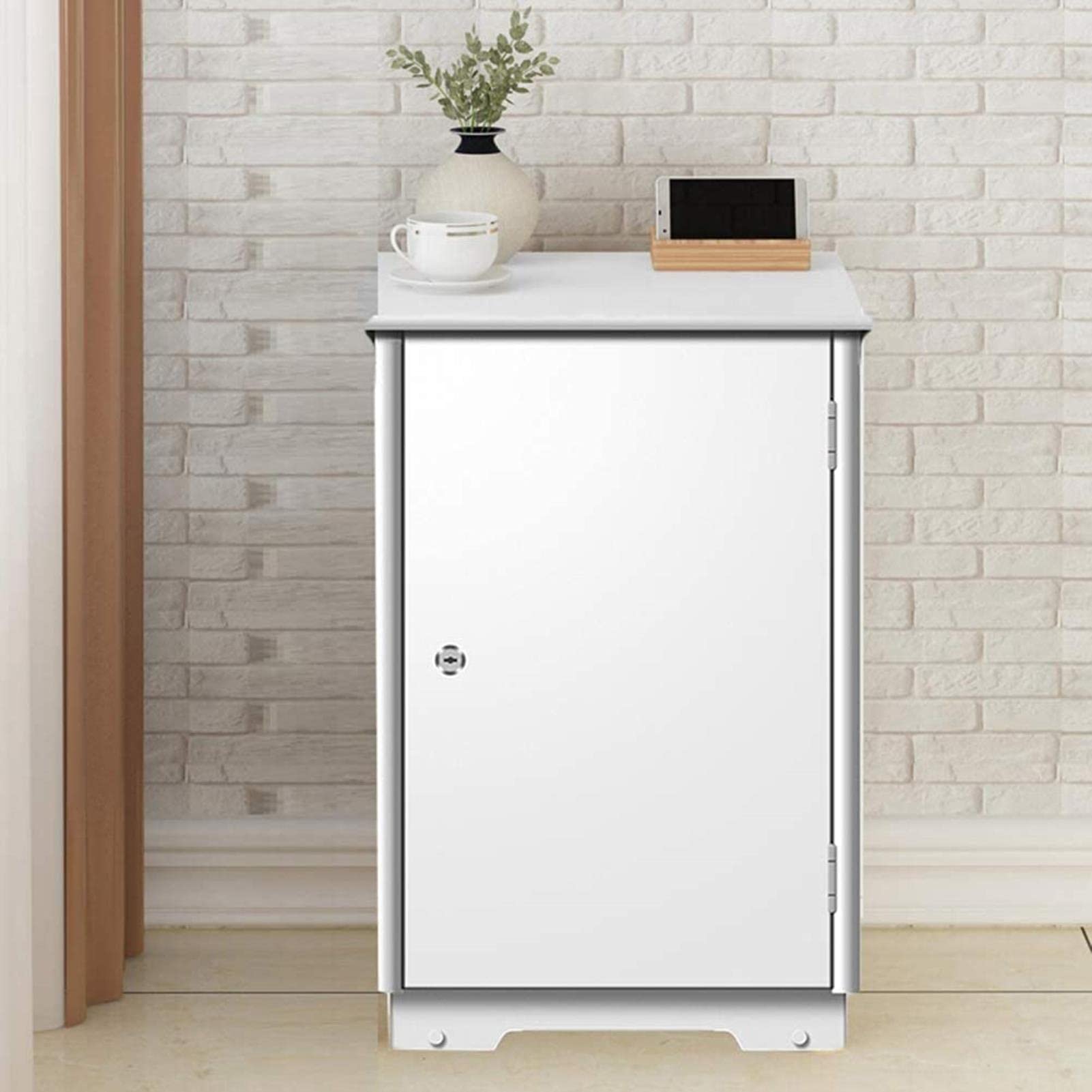 Scatola di Sicurezza Digitale Elettronica Cassetta di Sicurezza biometrica per Impronte digitali Home Acciaio S, Display a LED, per Ufficio Hotel (Bianco A)