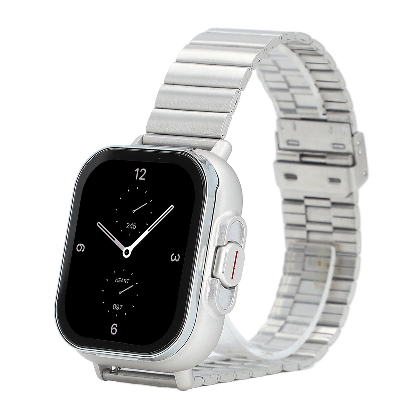 Topiky Montre Intelligente 2 en 1 avec écouteurs, Montres Intelligentes pour Femmes et Hommes, Montre de Fitness Prenant en Charge Le Mode Sport NFC, Prévisions (Coque argentée (Acier