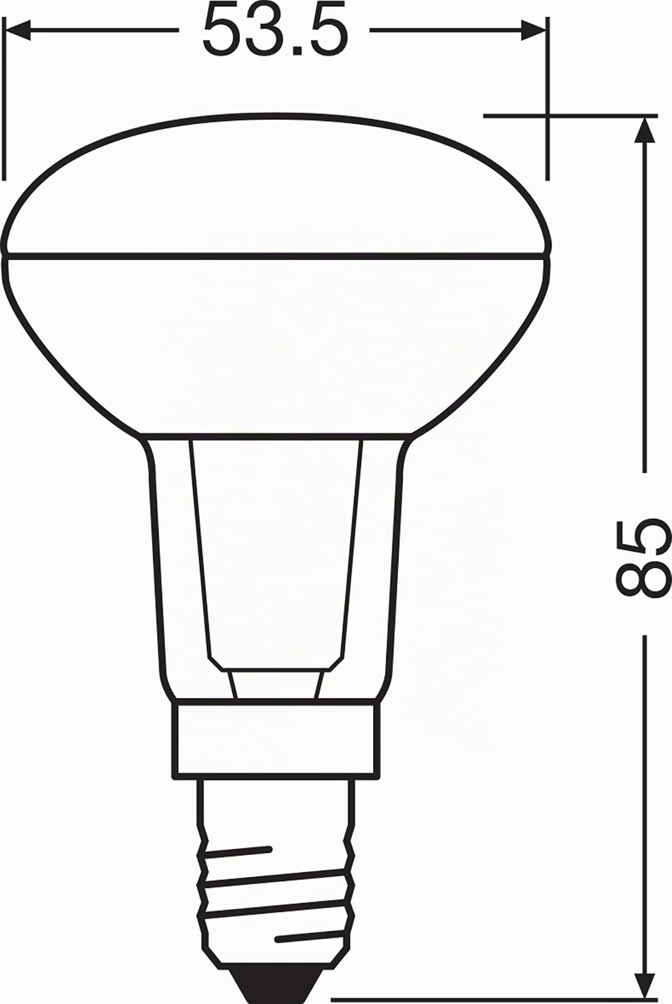 Osram Lamps LED Superstar R50, Sockel: E14, Dimmbar, Warmweiß, Ersetzt eine herkömmliche 60 Watt Lampe, 36 Grad Abstrahlwinkel, 6er-Pack, Matt