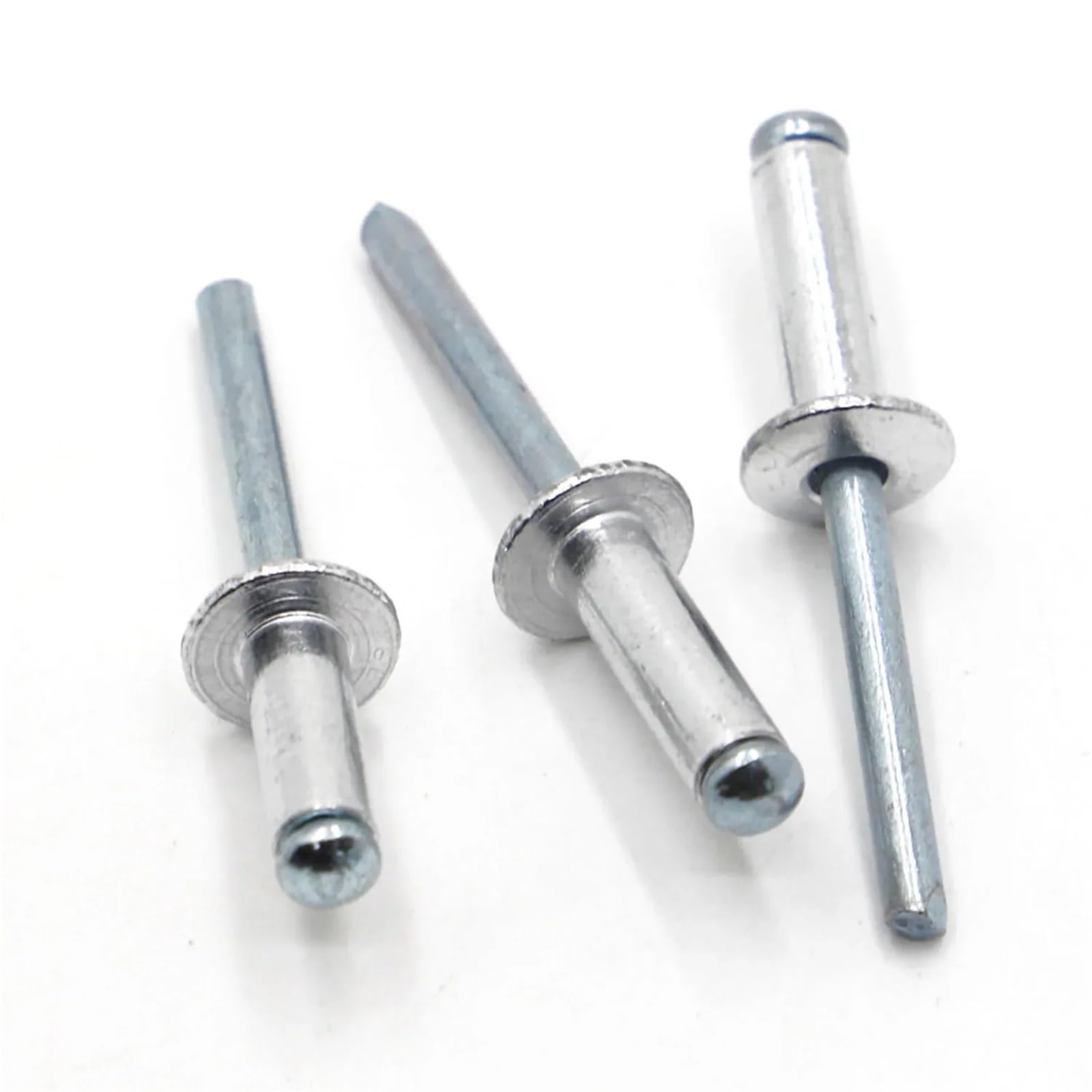 Remaches ciegos de aluminio M2.4, mandril de rotura de cabeza de hongo, remaches ciegos para muebles, coche, aviones (6 mm)