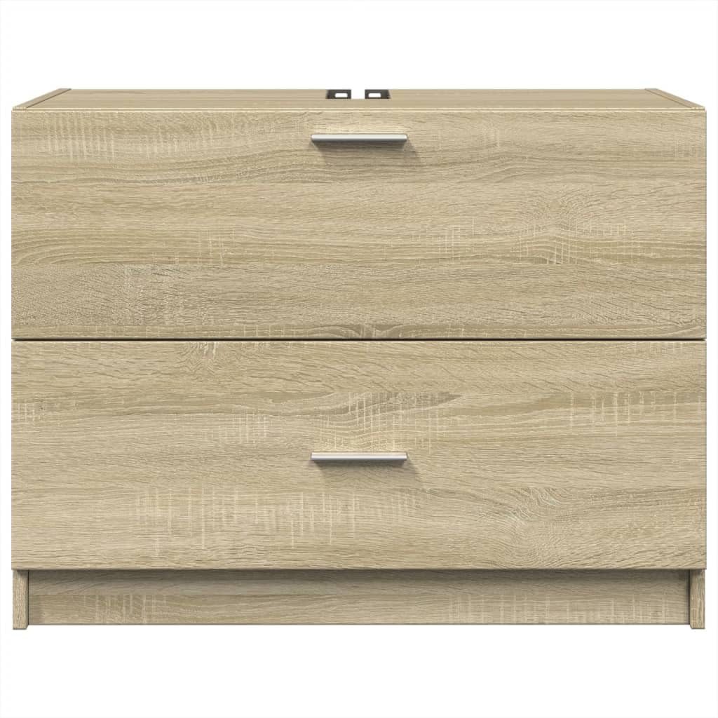 Armario de Lavabo Madera de ingeniería Roble Sonoma 78x37x59 cm,Mobiliario,Muebles de baño,25.9kg-848117