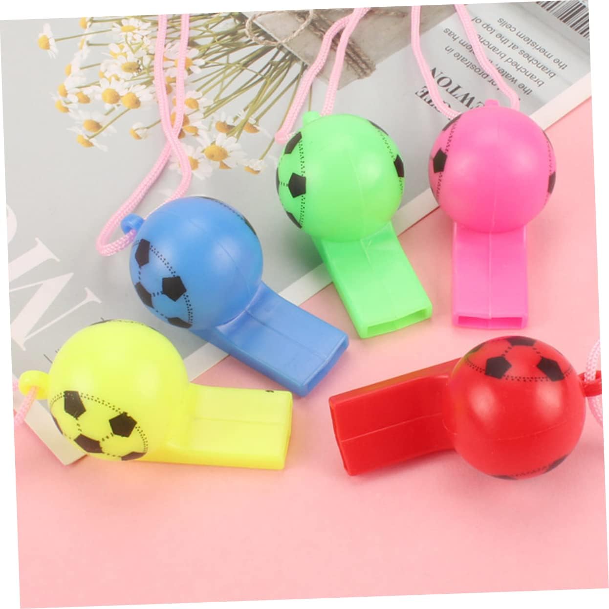 200pcs Multi-Function Referee Whistle with Lanyard Colorful Cheering Whistles for Sports Training Emergencies and Athletic Events