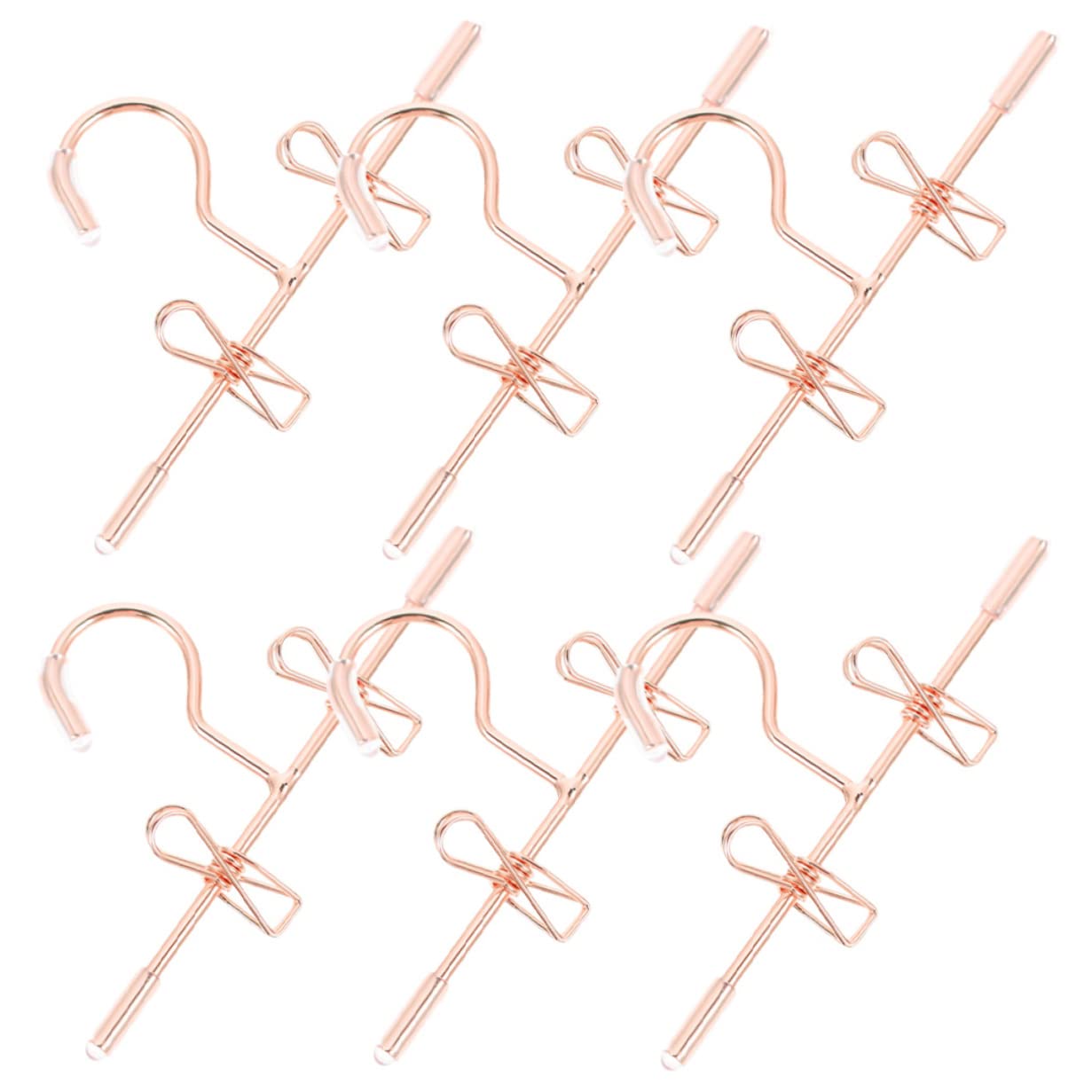 Happyyami 6Pcs Mini Doll Clothes Hangers Doll Hangers for Organizing and Displaying Tiny Garments for Keeping Rooms Tidy and Clean