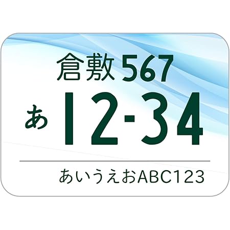 Amazon Mini ミニナンバープレートキーホルダー 24 17ｍｍ ミニi 青ウェーブ キーケース キーホルダー 車 バイク