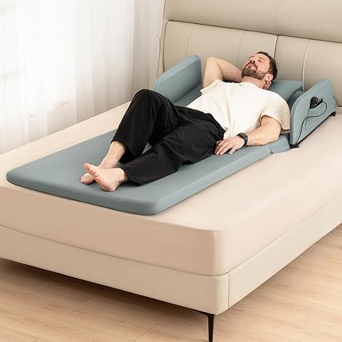 Miniatura 6 de Respaldo de cama elevador  Colchón eléctrico de cuña ajustable con funda de almohada para ancianos, pacientes, mujeres embarazadas para sentarse y