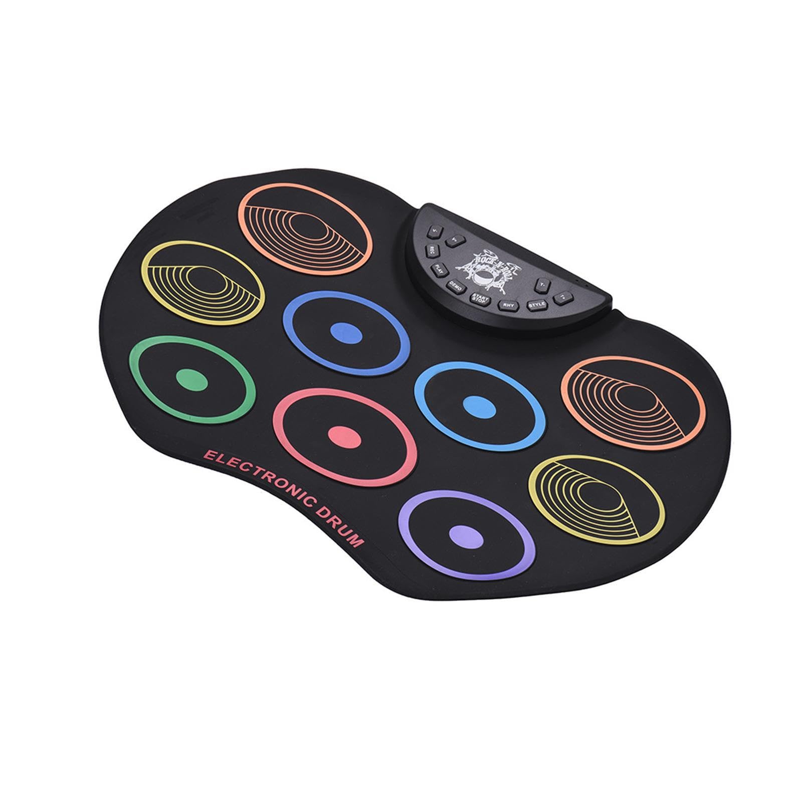 21 Kits de batería electrónica portátil enrollable. Incluye máquina de práctica con pads para una experiencia divertida, máquina de pads