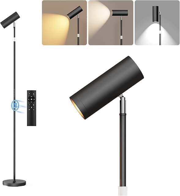 Spotlight Floor Lamp, Tall LED Standing Lamp with Remote/Touch Control, ...