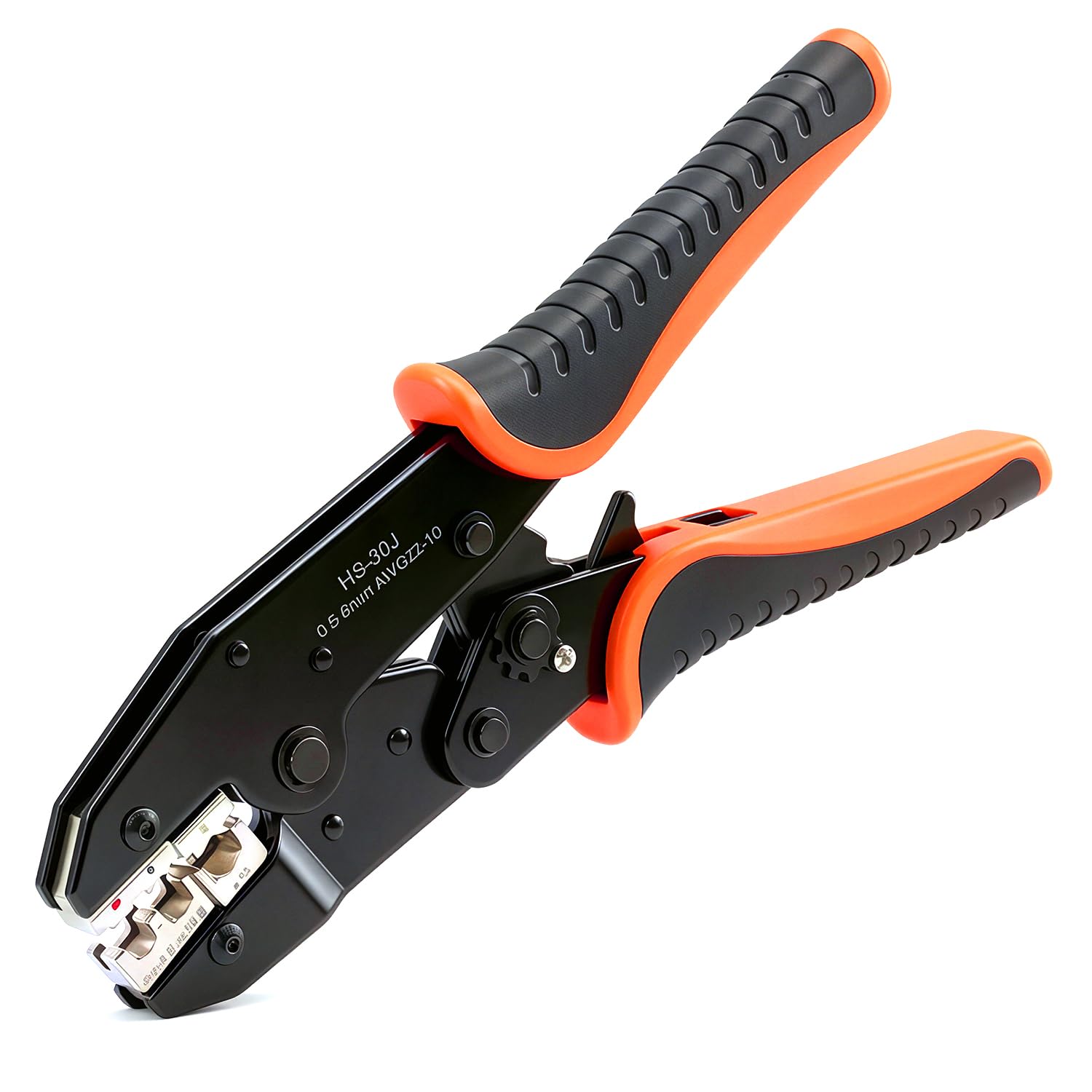 Aoyfuwell Insulated Wire Terminal Crimping Tool, 0.5-1.5/1.5-2.5/4-6mm²(A.W.G. 22-10) Ratchet Crimpers, Ferrule Crimping Tool for Electrical Cable Lug, Wire Crimping Tool for Wiring Repair