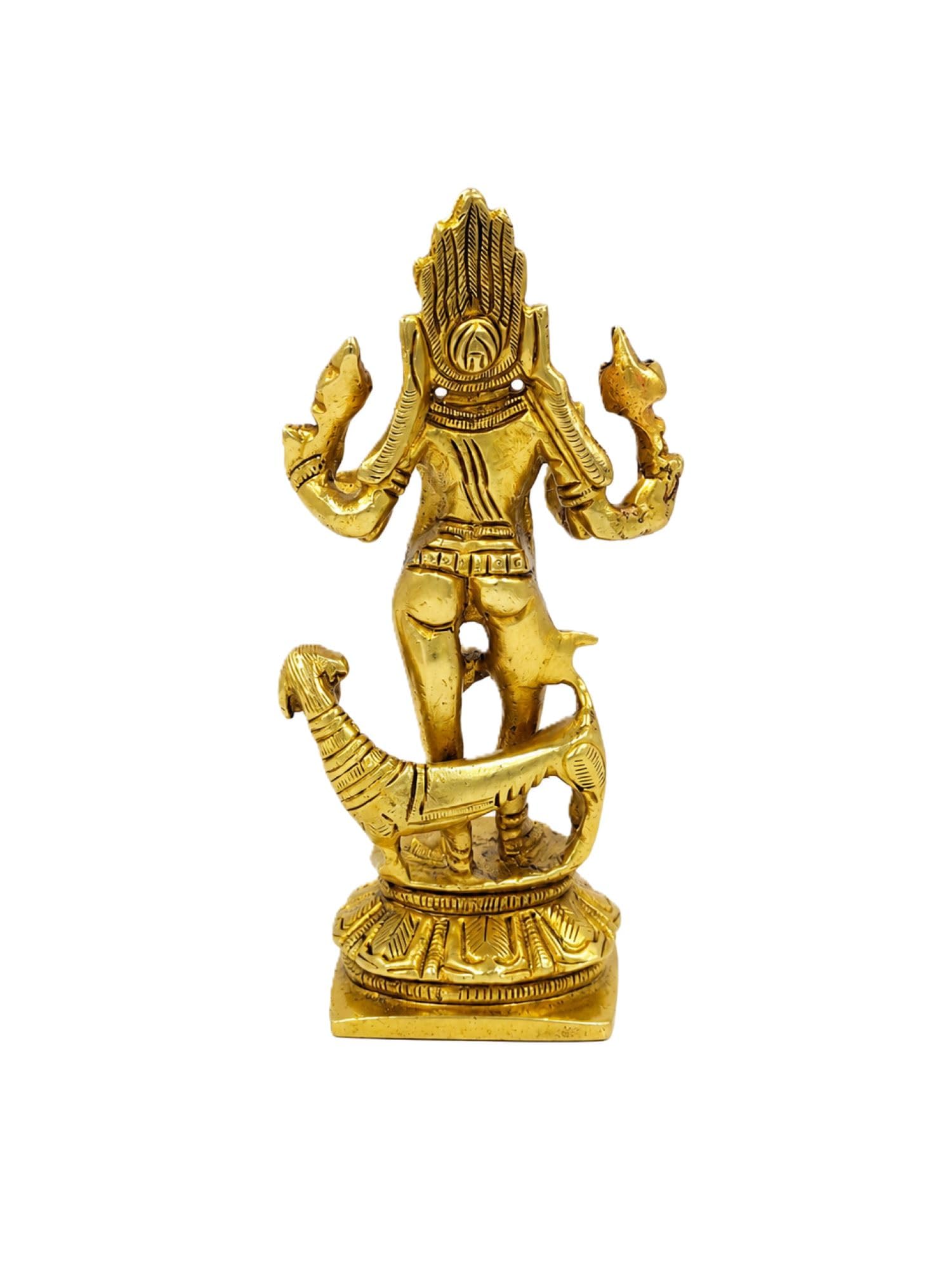 Brass Kaal Bhairav Statue - Protection & Home Decor -5 Brass Kaal Bhairav Statue - Protection & Home Decor -5