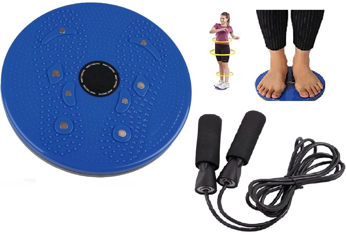 Tummy Twister and Skipping Rope (2PC SET) Combo Upper Body Abs Core Abdominal Workout Exercise Equipment Cardio Fat Loss Six Pack Shape Body Abs Exerciser For Men Women (B0BG651VZ2) Amazon Price History, Amazon Price Tracker