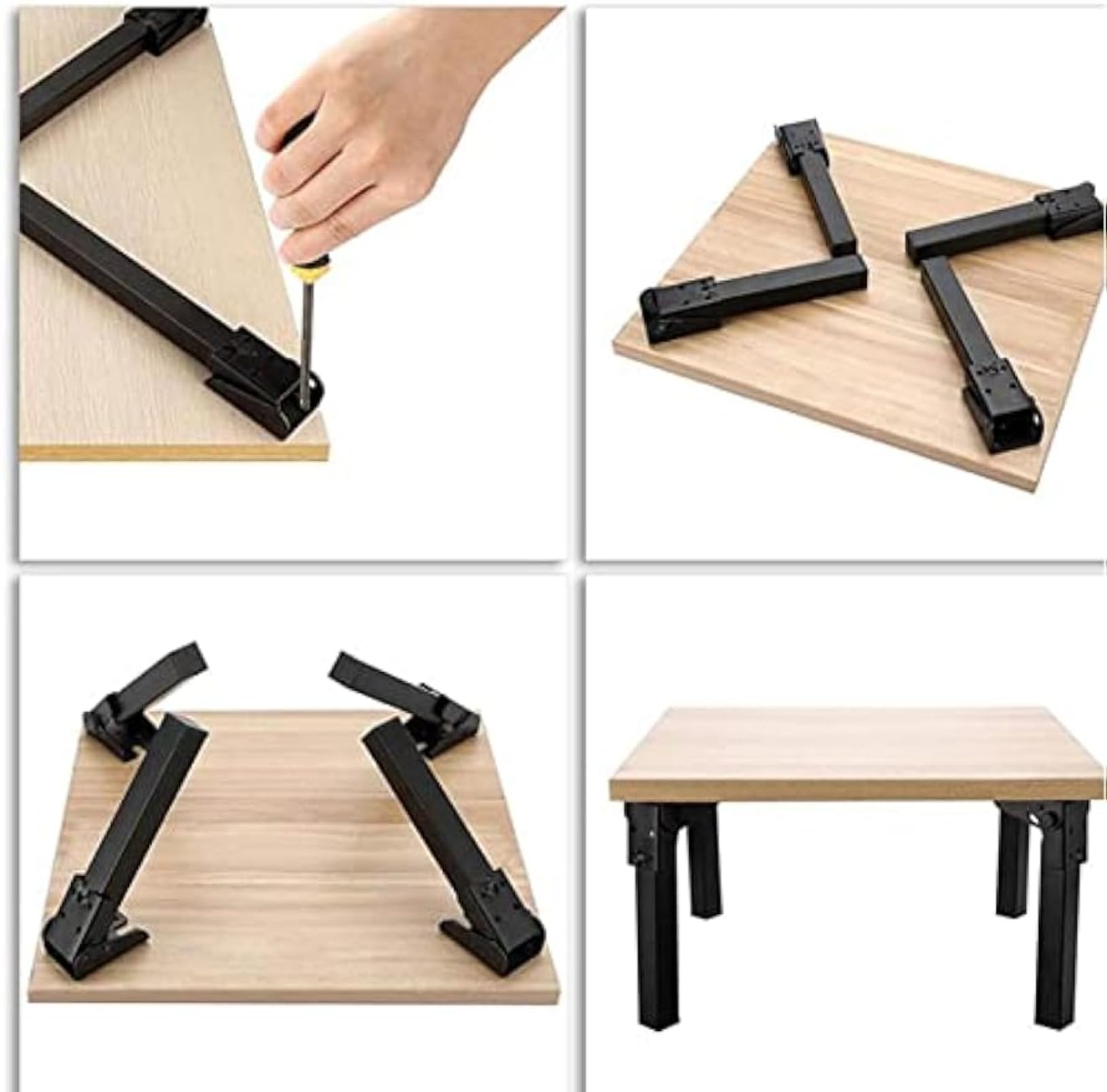 Amazon.co.jp: 折りたたみ式ヘアピンテーブル脚、90°鉄製折りたたみ