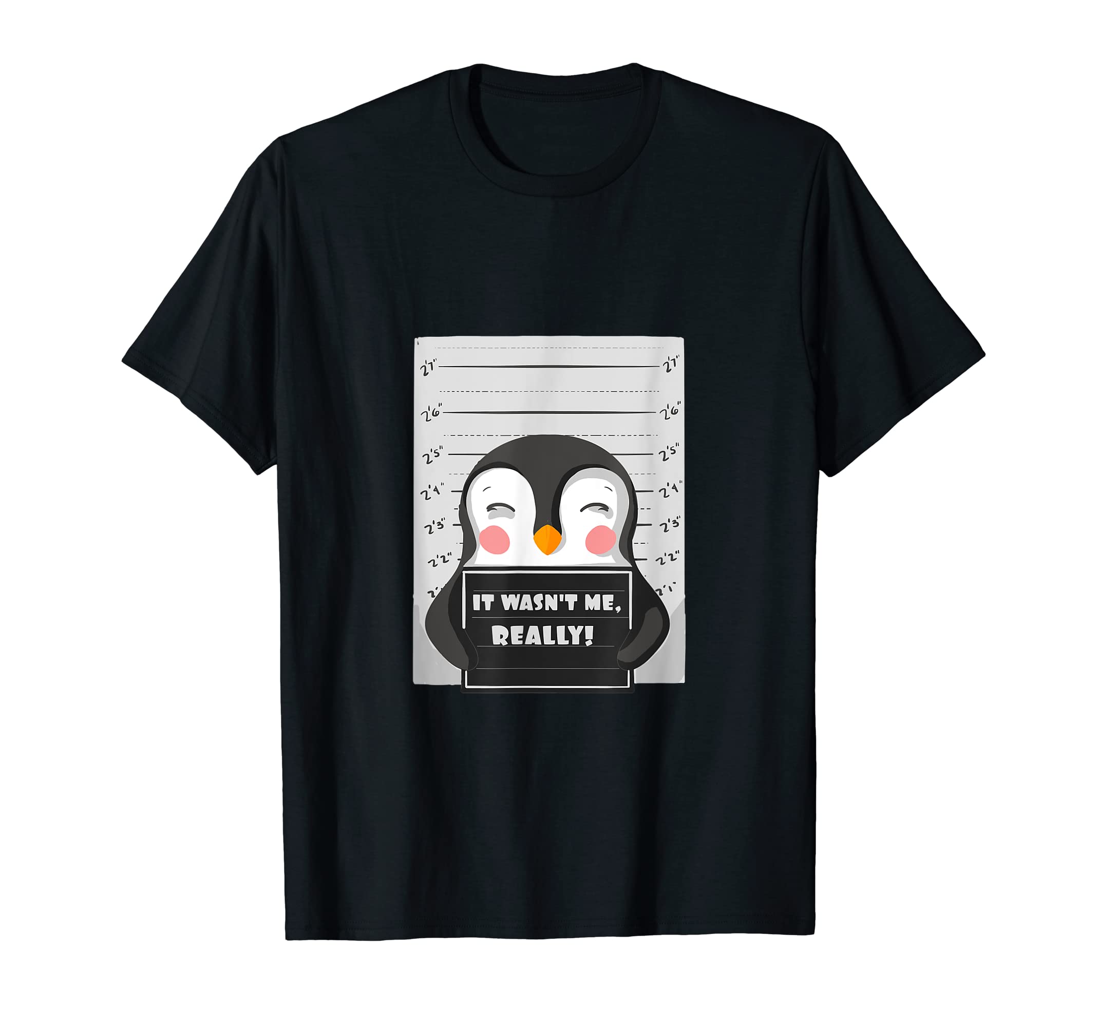 Arrested Penguin Wanted Mug Shot Thief T-Shirt