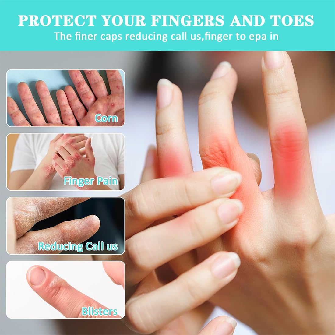 12 pcs Protecteur de Doigt, Protecteur de Doigt de Gel, protège-doigts en gel de silicone pour une protection, Protection Des Doigts, Doigtiers Silicone, Support Des Doigts, Transparent