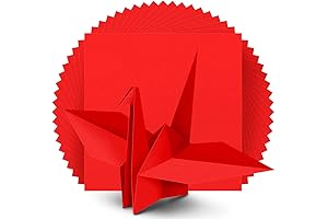 IOOLEEM Origami Paper, Red, 200 Sheets, 6 Inch Square