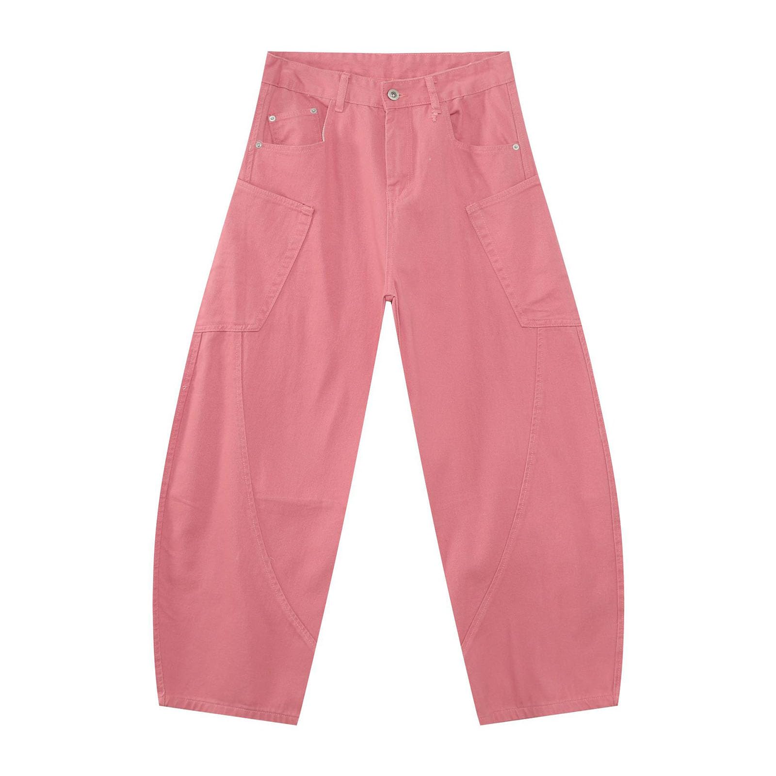 Pantalon Jean Femme Coupe Large, Style Tendance pour Quotidien et Sorties Coupe Ample Confortable, Poches Cargo Pratiques, Tissu Jean Résistant, Style Tendance Polyvalent