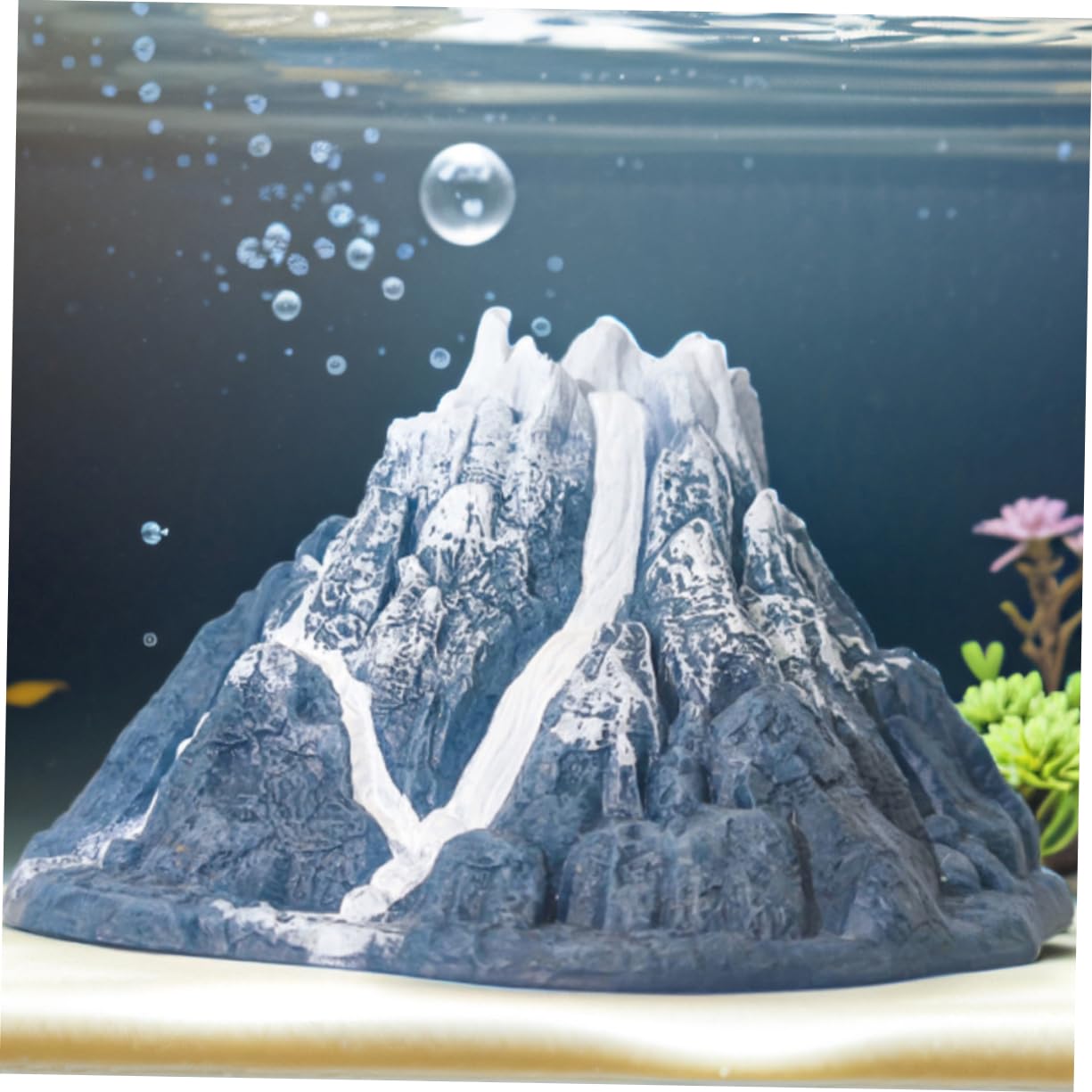 Yardwe 2 Piezas De Adornos Artificiales De Montaña De Nieve para Acuario Decoración De Pecera Minifigura De Montaña De Nieve Accesorio De Paisajismo para Acuarios De Agua Dulce.