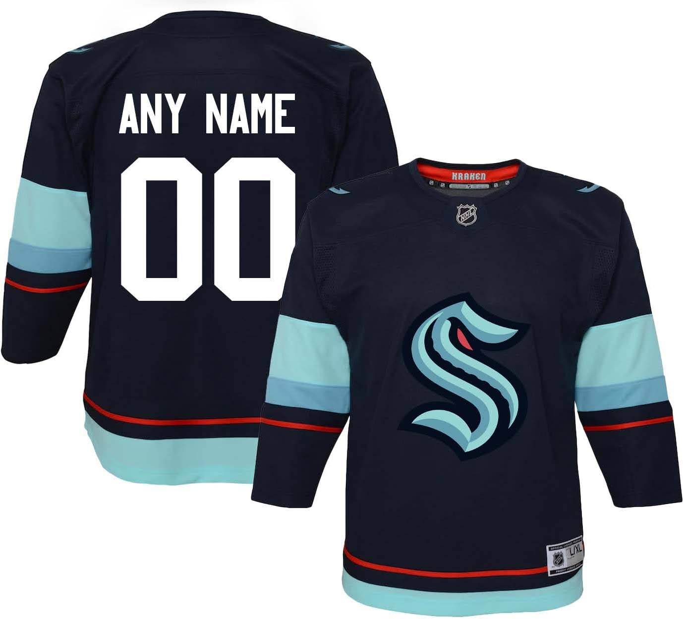 Custom Youth Seattle Kraken Jersey - Imprinted