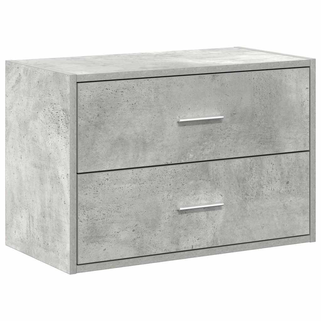 vidaXL Cabinet with 2 Drawers Concrete Grey 60x31x40 cm Engineered Wood — image 1
