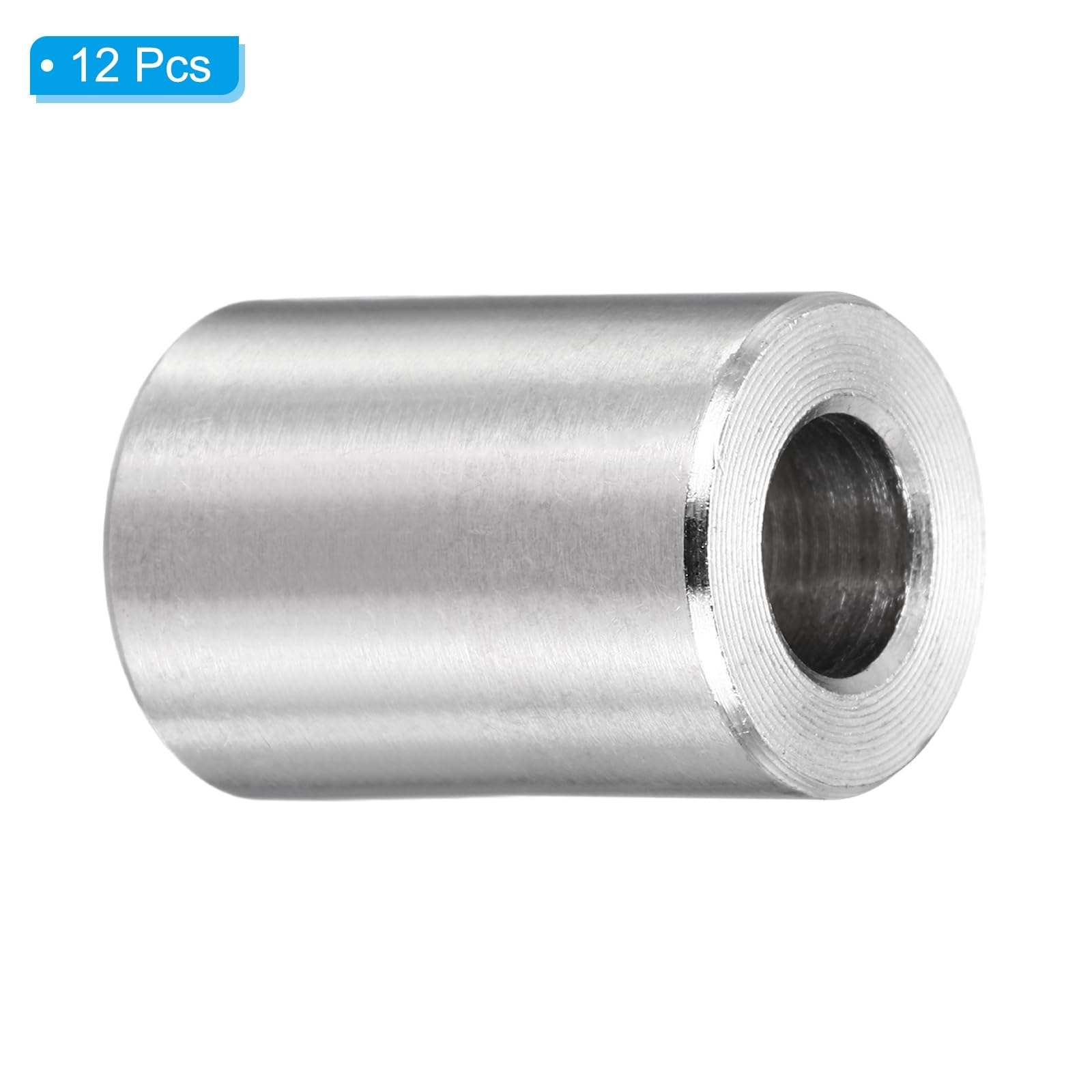 PATIKIL M6 Stainless Steel Spacers, 12Pcs Metal Spacer 6mm ID x 12mm OD x 18mm L Screw Standoff for 1/4" or M6 Screw - Image 3