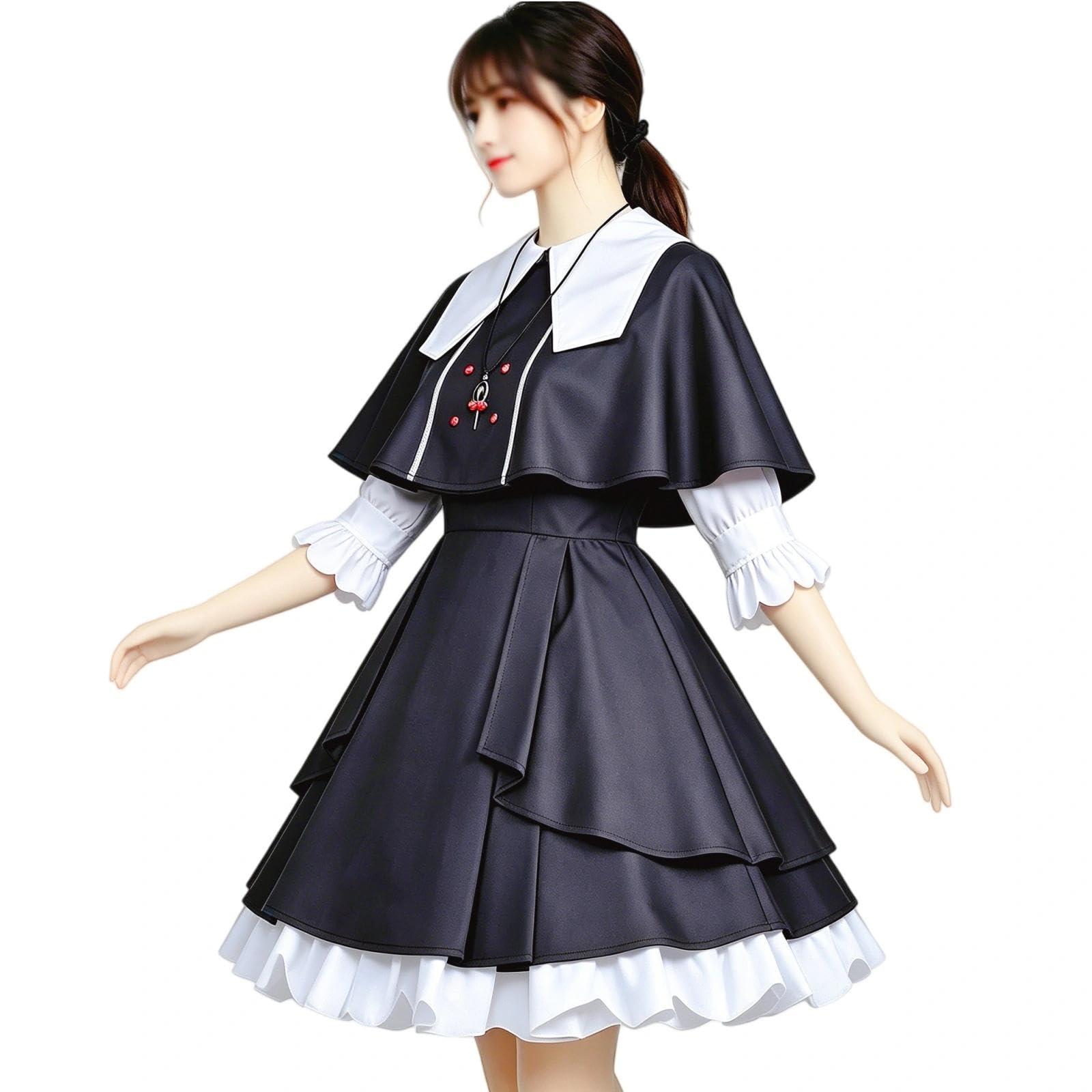 Halloween Kostüm für Erwachsene, Karneval Rollenspiel Cosplay Komplettset – Moriya Ruruka Stil