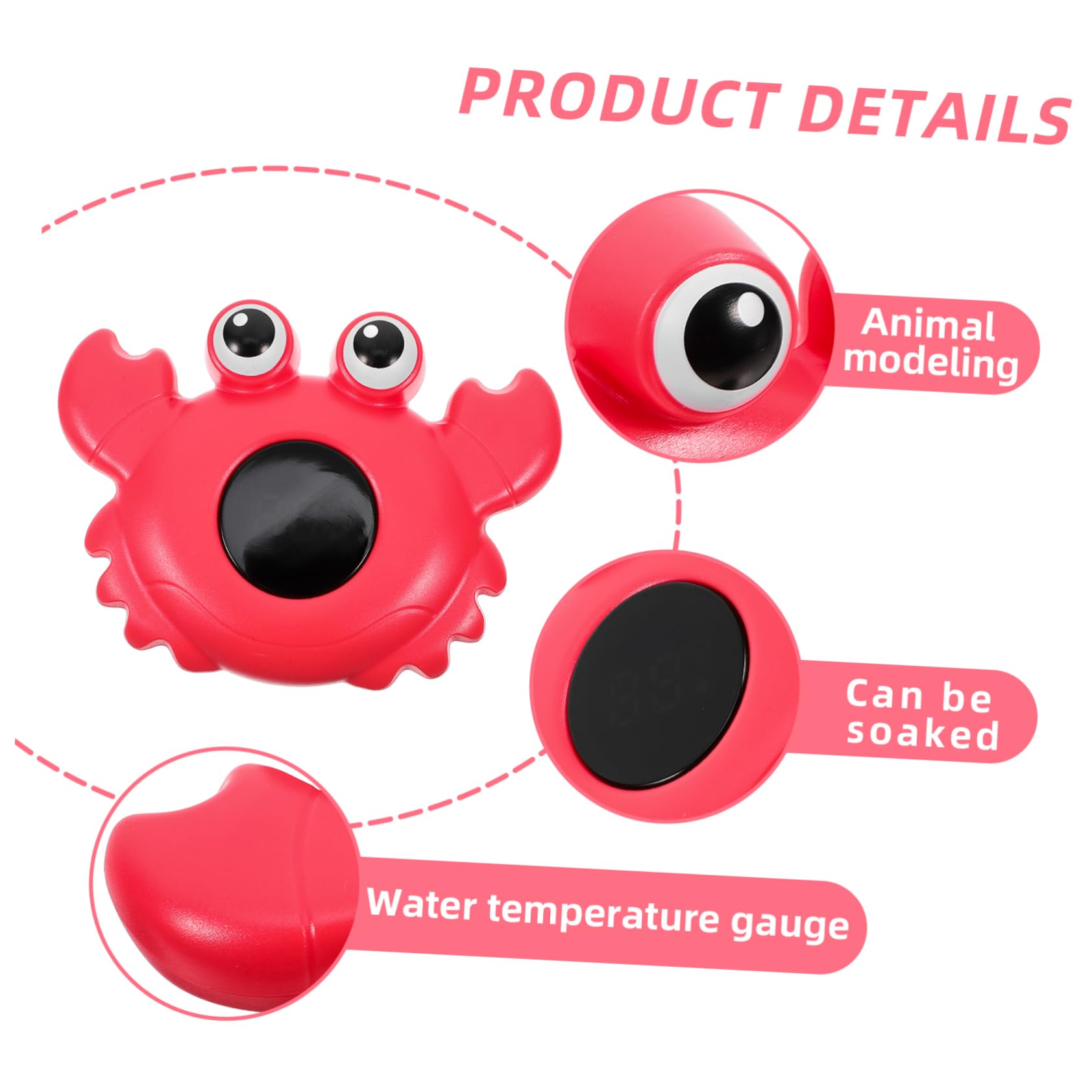 ERINGOGO 4pezzi Termometro Per Galleggiante Per Termometro Digitale Forma Di Animale Per Vasca Da Bagno e Piscina Misuratore Di Temperatura Per Bagnetto e Piante Sicuro e Compatto