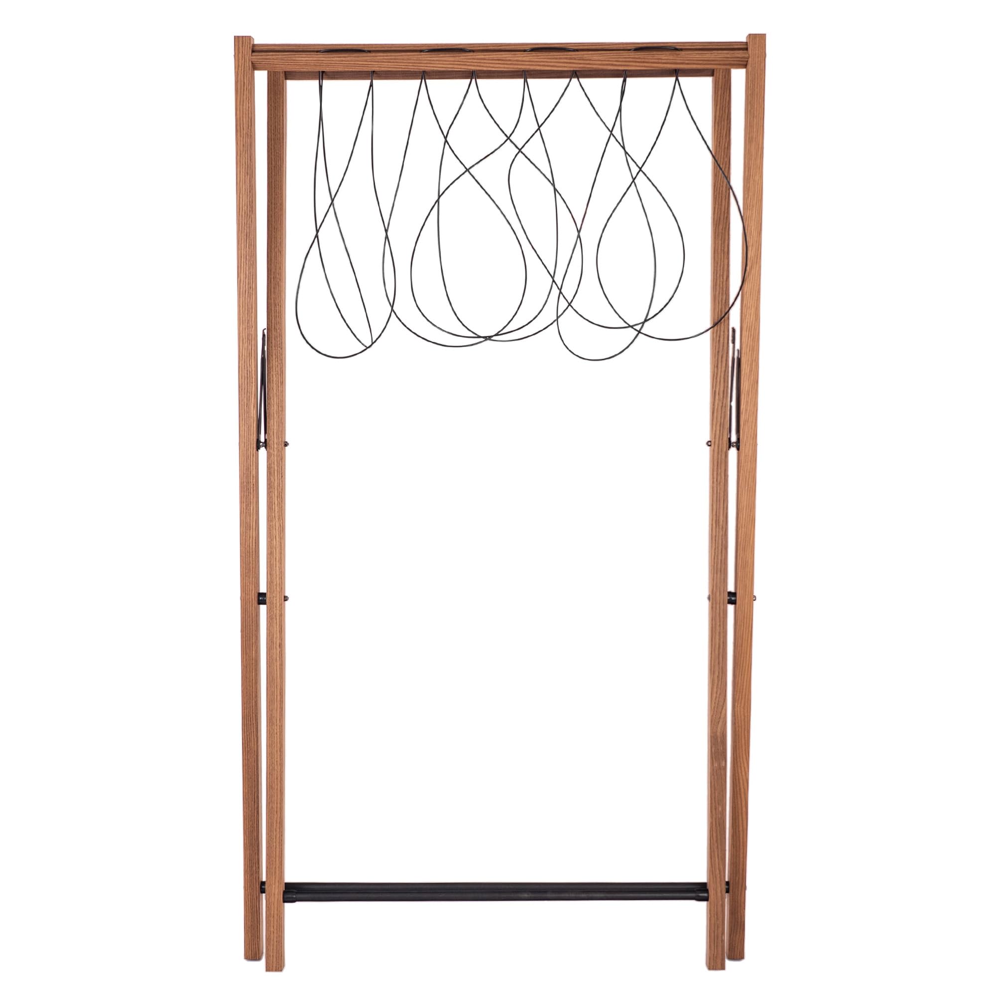 KADAX Wäscheständer aus Holz, 7m² Trockenfläche, 96 x 89 cm, Stabiler Standtrockner zum platzsparenden Trocknen von Kleidung, Handtüchern & Bettwäsche, klappbarer Wäschetrockner