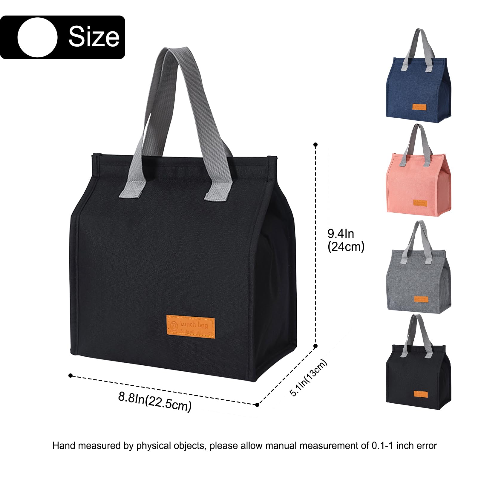 Borse per il pranzo portatili Borsa per il pranzo con isolamento termico Borsa per il pranzo per la scuola dei bambini Borsa per il pranzo per picnic Borsa di grande capacà  1524