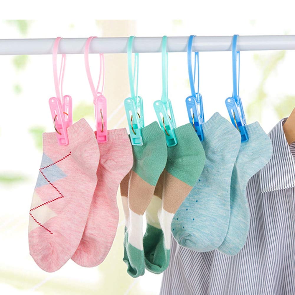 12Pcs/set Clothes Folder Plastic Underwear Laundry Clothes Storage Folder Windbreak Clips Household Clothes Clips